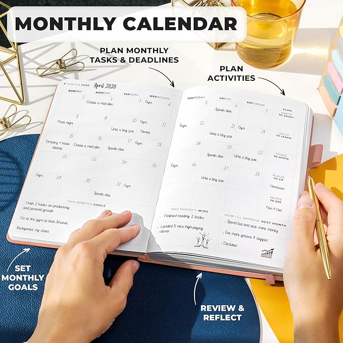 Clever Fox Planner Premium Edition – Undated Luxurious Weekly & Monthly Planner to Increase Productivity and Hit Your Goals – Organizer – Start Anytime, A5, Lasts 1 Year, Light Pink (Weekly)-CubbioJoy