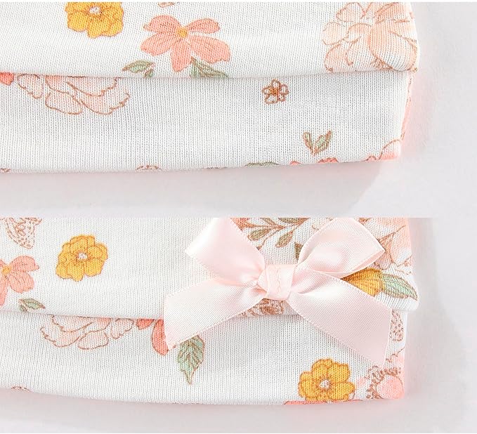 Baby Hat and Mittens Set Cotton Newborn Baby Hats Caps for Boys and Girls, 0-6 Months-CubbioJoy