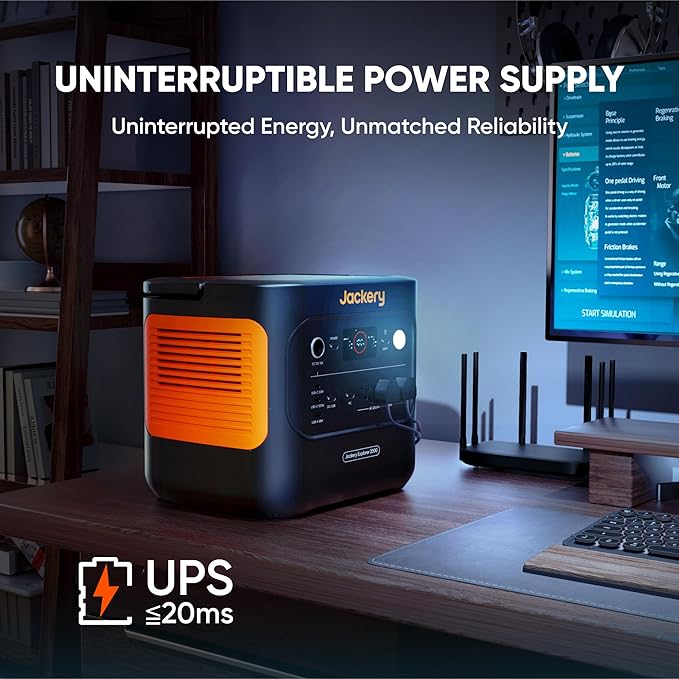 Jackery Explorer 2000 v2 Portable Power Station with 16ft DC Extension Cable, 2042Wh LiFePO4 Battery, 2200W Solar Generator, USB-C PD 100W Fast Charging for Camping, Home Use(Solar Panel Optional)-CubbioJoy