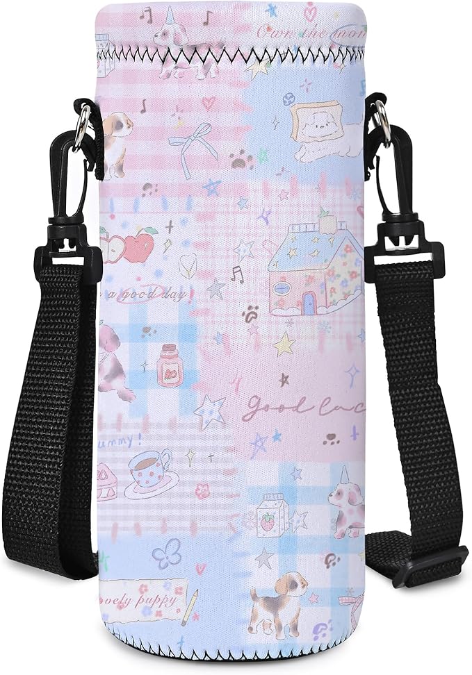 AUPET Water Bottle Bag Carrier,24oz/32oz Insulated Neoprene bottle Sling Holder Case Pouch Cover for 1000ML/750ML Bottles with Shoulder Strap for walking-CubbioJoy