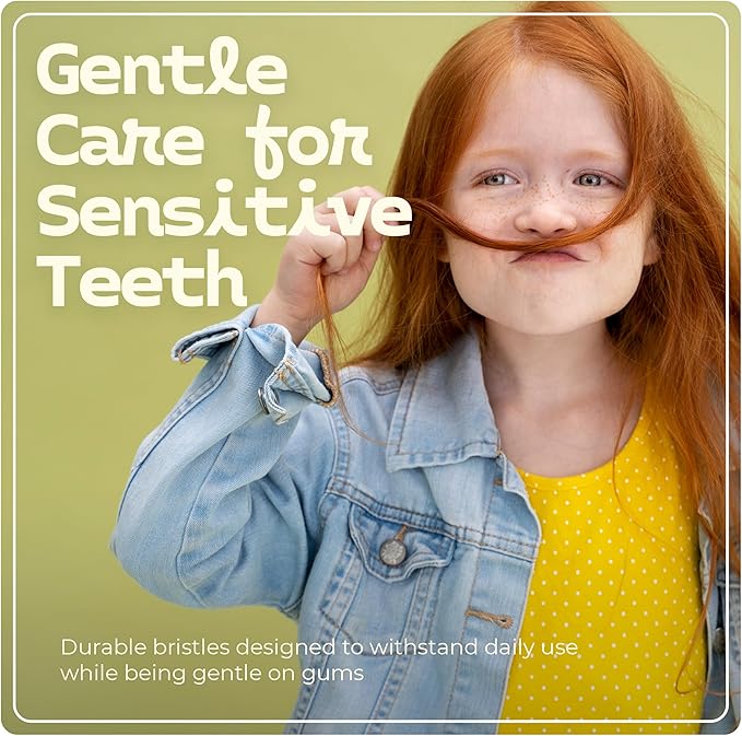 Bamboozle Eco-Friendly Animal Toothbrushes for Kids - Sustainable Bamboo Design, Biodegradable & Stylish Oral Care Solution, Animal Design, Pack of 6-CubbioJoy