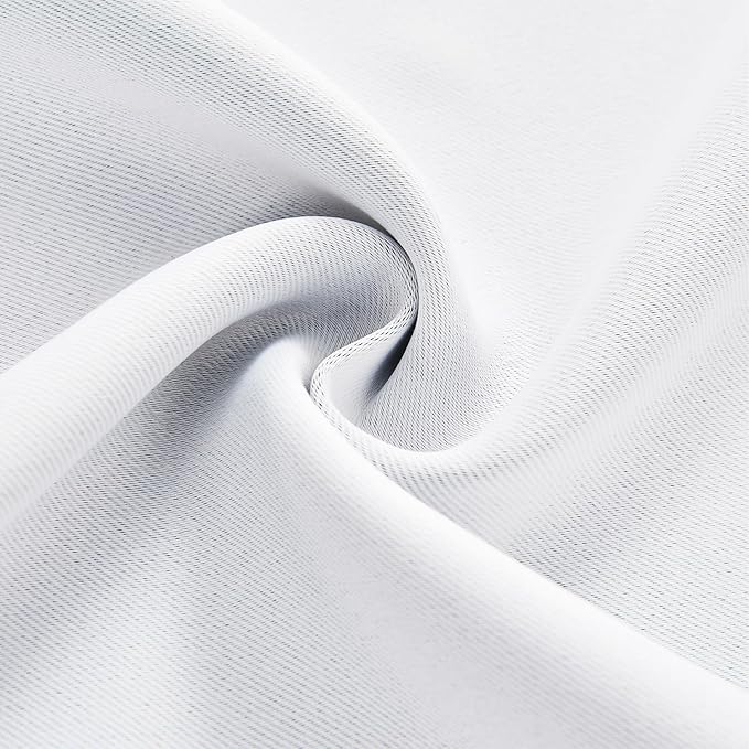 Joydeco Custom Blackout Curtains for Bedroom, 1 Panel Room Darkening Curtains & Drapes for Living Room Window Rod Pocket Back Tab (Custom Size,Pure White)-CubbioJoy