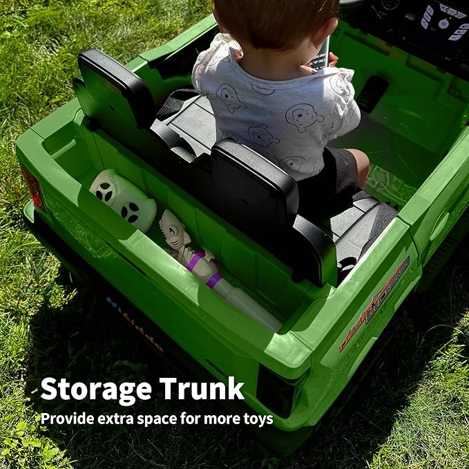 24V 10Ah Ride on Toy for Big Kids, 4WD 2 Seater Electric SUV Kids Car to Drive w/Remote Control, 4x200W Motors - Army Green-CubbioJoy