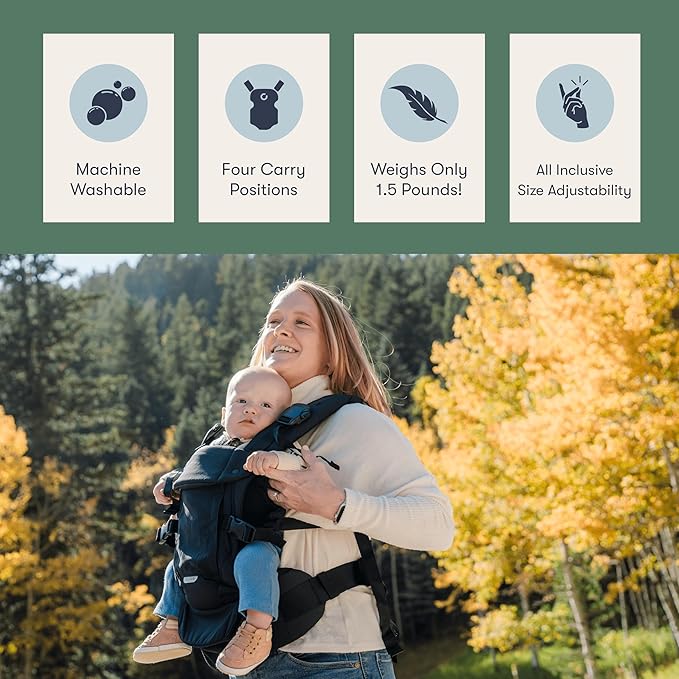 Colugo Baby Carrier - Baby Carrier Newborn to Toddler, Toddler Carrier, Adjustable, Lightweight, Breathable Carrier for Newborn to 33 Pounds (Olive)-CubbioJoy