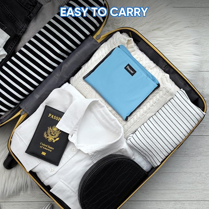 BALEINE 120L Laundry Bag Backpack, 900D Oxford Fabric Large Travel Laundry Bags with Shoulder Straps and 2 Mesh Pockets for College Dorm, Apartment, Laundromat (Blue, 120L)-CubbioJoy