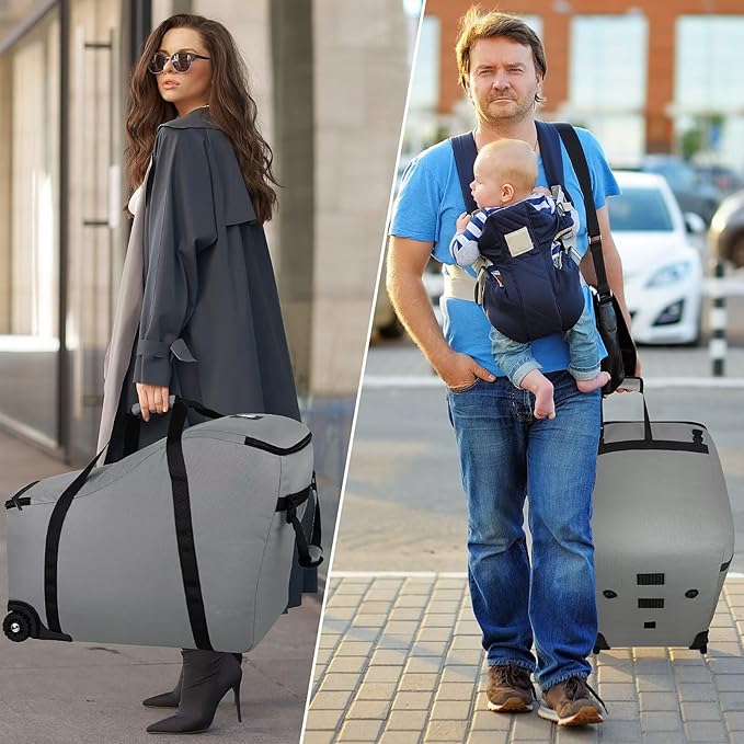 Car Seat Bags for Air Travel Fit Chicco Keyfit 35 and Anti-rebound Bar Base, Fit Doona Car Seat Stroller and Base, Nuna Pipa Travel Bag, Infant Car Seat Bag, Doona Travel Bag-CubbioJoy