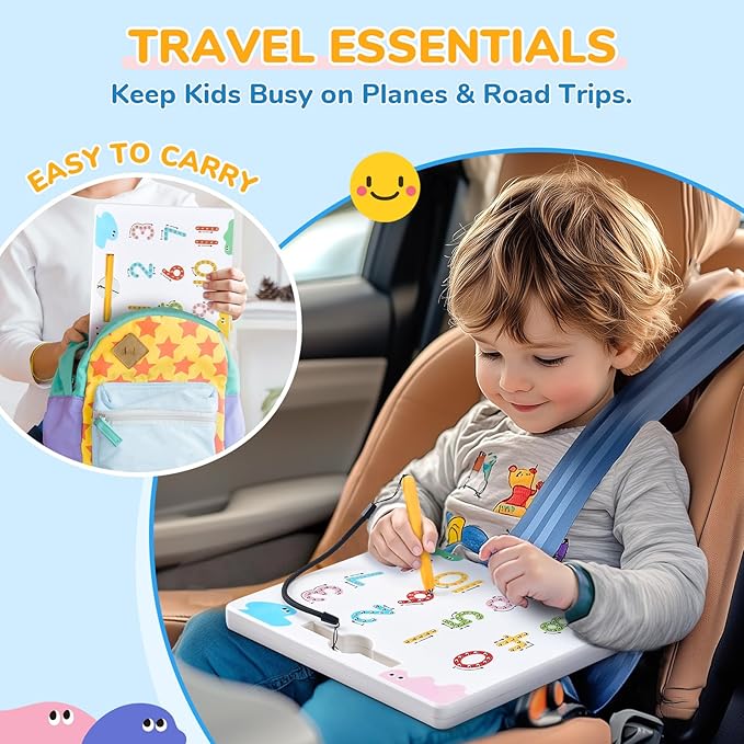 JoyCat Double-Sided Magnetic Number Tracing Board - 2-in-1 Numbers 1-20 Writing Toys for Toddlers & Kids, Preschool Math Manipulatives, Kindergarten Educational Learning Gifts for 3-5 Year Olds-CubbioJoy