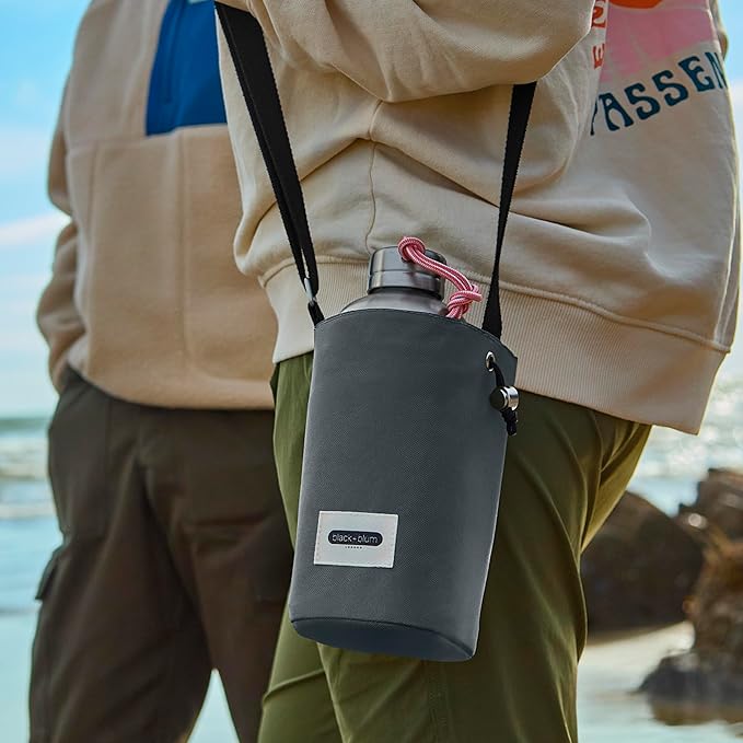 BLACK + BLUM Insulated Bottle Bag - Made with Recycled PET and BPA Free - Bottle Bag for On The Go, Slate-CubbioJoy