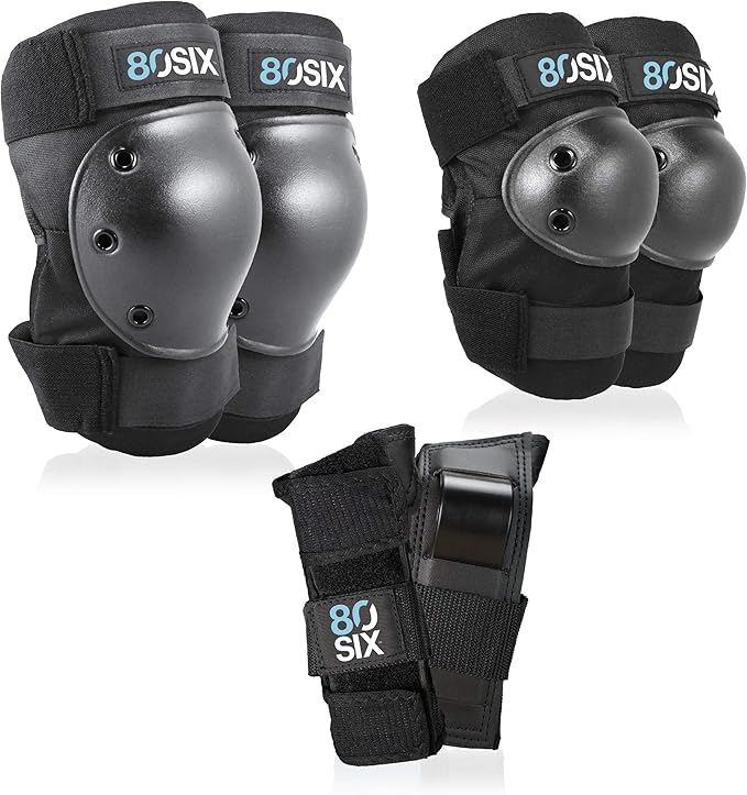 80Six Kids Multi-Sport Pad Set with Wristguards, Elbow Pads, and Knee Pads, Designed by Industry Leading Brand Triple 8-CubbioJoy