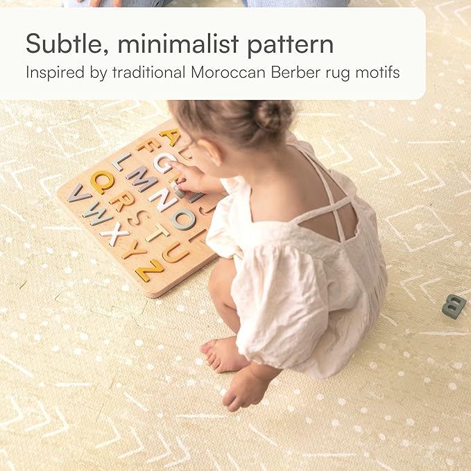 Baby Play Mat for Floor – 4x6ft Beige | Soft Non Toxic Premium EVA Foam Tiles for Tummy Time, Crawling & Playroom – Waterproof Interlocking Floor Mat for Babies & Toddlers by Lillefolk (6 Tiles)-CubbioJoy