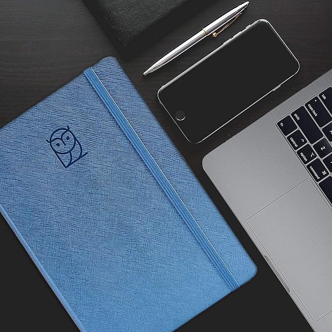 Undated Daily Planner – 3-Month A5 Productivity Organizer with Full Page Per Day, Hourly Schedule, Goal Setting, Habit Tracker, Weekly & Monthly Pages – Hardcover Time Management Notebook (Blue)-CubbioJoy