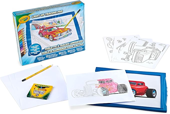 Crayola Light Up Tracing Pad - Blue, Drawing & Tracing Projector for Kids, Sketching Light Box Table, Toys for Kids, Gift for Girls & Boys, Ages 6+-CubbioJoy