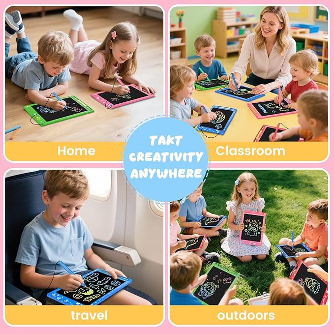 24 Pack LCD Writing Tablet for Kids, Erasable and Reusable Toddler Doodle Board in 8.5 inch, Ideal Educational Drawing Pad for Learning Toy for Ages 3-8 Gifts for Girls Boys-CubbioJoy