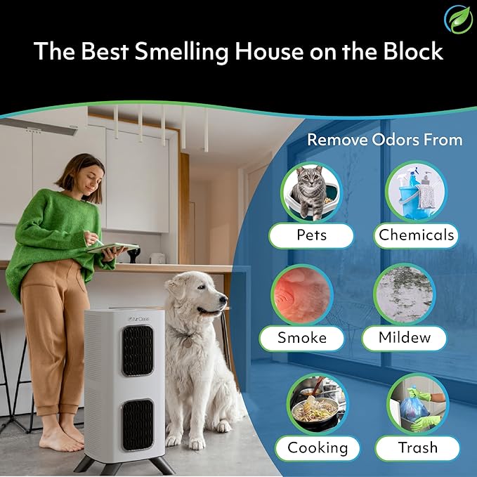 Air Oasis iAdaptAir 2.0 H13 HEPA Filter Air Purifier Reduces 99% of Viruses, Mold, Dust, Smoke, Pollen & Odors Quietest on The Market WiFi Compatible 2,650 Sq Ft of Clean Air-CubbioJoy