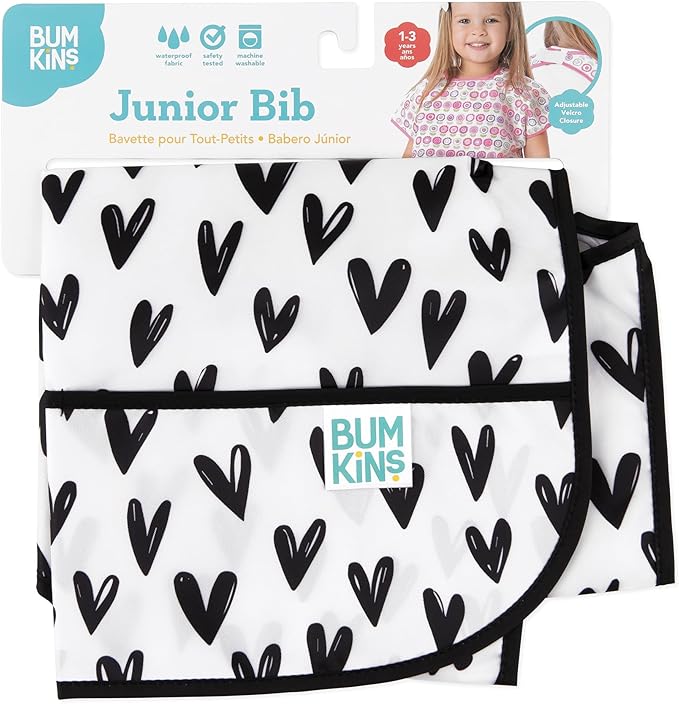 Bumkins Bibs - Toddler Bibs, Waterproof, Large for 1-3 Years, Short Sleeve-CubbioJoy