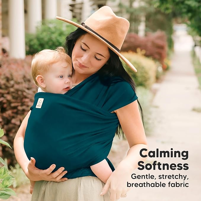 KeaBabies Baby Wrap Carrier - All in 1 Original Baby Carrier Newborn to Toddler Sling, Easy to Wear, Hands Free Bonding, Lightweight, Breathable Infant Wraps (Peacock Blue)-CubbioJoy