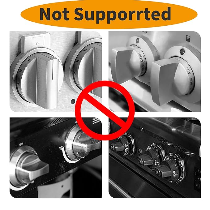5 + 1 Packs Stove Knob Safety Covers for Child, Childproof Oven Door Lock, Baby Proofing Kitchen Gas Range Oven Knobs Locks, Black-CubbioJoy