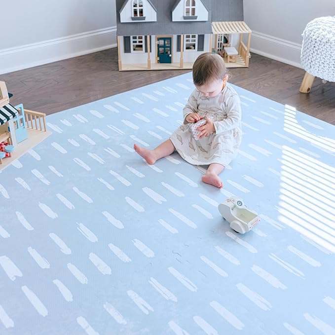 Baby Play Mats for Floor - Shoreline (4x6ft) - Premium EVA Foam Play Mat for Babies & Toddlers - Perfect for Tummy Time, Crawling, Playroom - Stylish & Comfortable Kids Play Mat-CubbioJoy