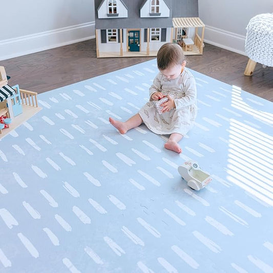 Baby Play Mats for Floor - Shoreline (6x6ft) - Premium EVA Foam Play Mat for Babies & Toddlers - Perfect for Tummy Time, Crawling, Playroom - Stylish & Comfortable Kids Play Mat-CubbioJoy