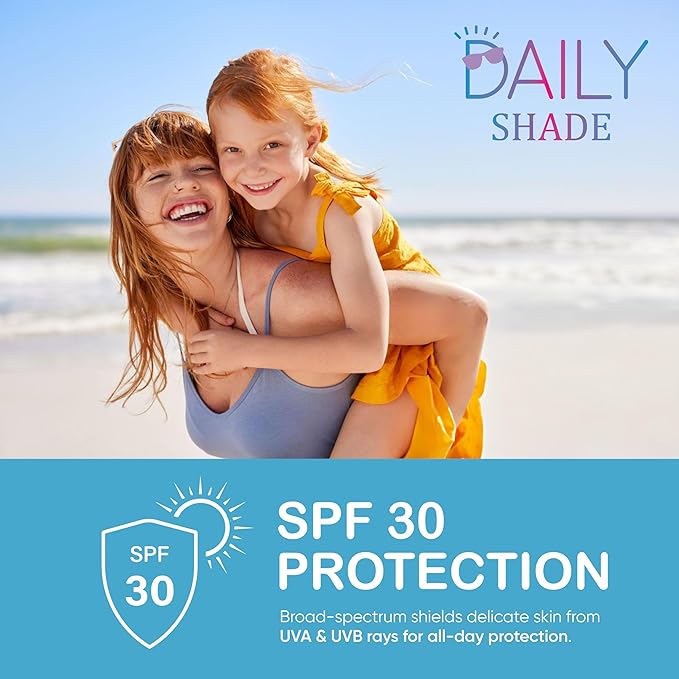 Babe Shade Kids Tinted Mineral Sunscreen for Face with SPF 30 - Non-Nano Zinc, Reef Safe, Travel Size Water Resistant & Hypoallergenic Skin Care Formula for All Types of Skin Tone - Pack 2-CubbioJoy