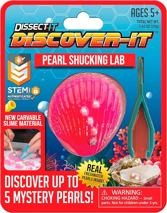 Discover-It Dissection Kit for Kids, Real Freshwater Pearl Science Lab Kit for Oysters, Science Toys for Kids Ages 5 and Above-CubbioJoy