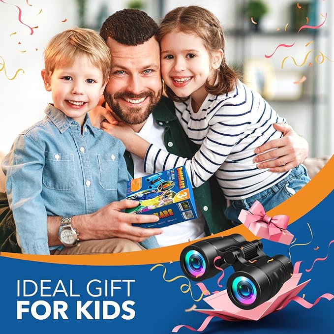 Boy Toys Ages 3-8: Kids Binoculars with Bird Watching Manual 4 5 6 7 8 Year Old Boys Girls Easter Birthday Gifts Outdoor Travel Binoculars Toy for Kid Age 4-6 Toddler Camping|Hiking Toys-CubbioJoy