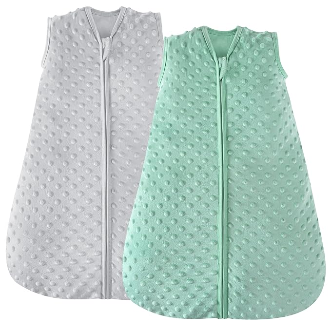 JELLYMONI Fleece Baby Sleep Sack 12-24 Months, 1.5 Tog Warm Winter Baby Wearable Blanket with Plush Dots and 2-Way Zipper, Cotton Toddler Sleep Sack-CubbioJoy