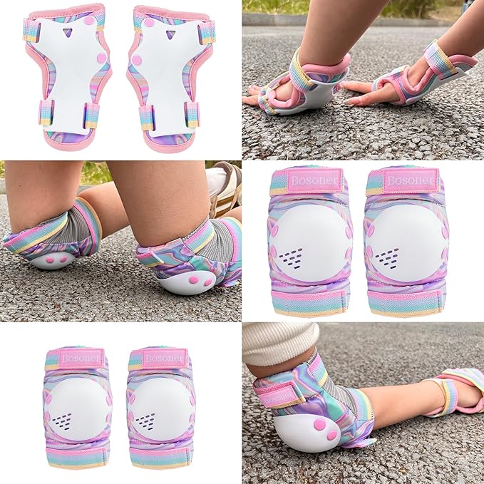 BOSONER Kids/Youth Knee Pad Elbow Pads for Roller Skates Cycling BMX Bike Skateboard Inline Rollerblading, Skating Skatings Scooter Riding Sports-CubbioJoy