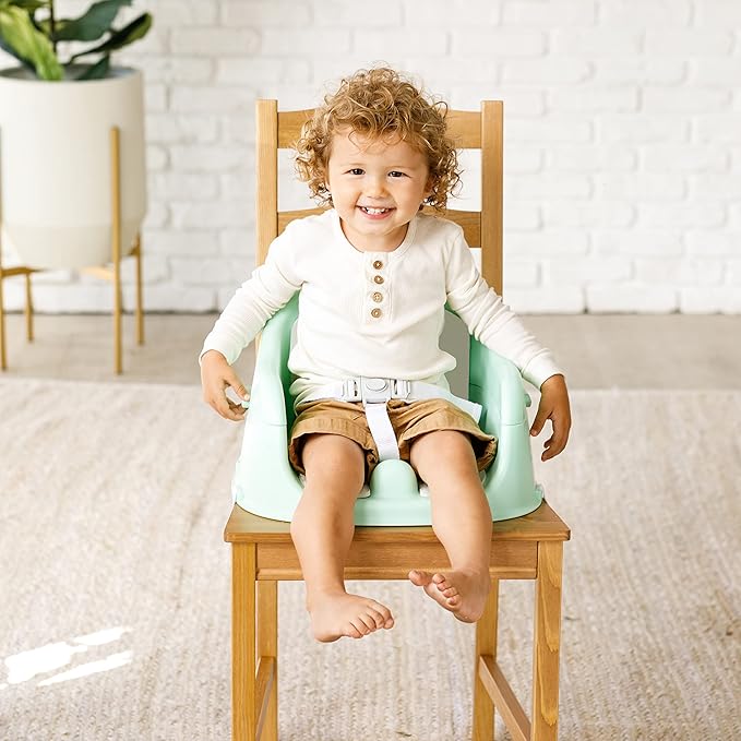 Infantino Music & Lights 3-in-1 Discovery Seat and Booster - Convertible Booster, Infant Activity Seat and Feeding Seat with Electronic Piano for Sensory Exploration, for Babies and Toddlers, Mint-CubbioJoy