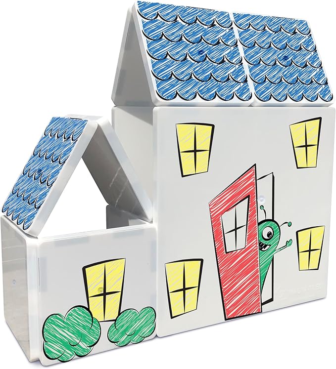 CreateOn Crayola Doodle Magnetic Tiles Building Set for Kids, Magnetic Kids’ Building Toys, STEM & Montessori Arts & Creativity Toys for Boys and Girls Ages 3+, 24-Piece Set-CubbioJoy