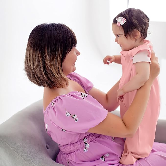 Baby Sleep Sack 1.0 TOG, Organic Cotton Baby Wearable Blanket with Two-Way Zipper, Swaddle Transition Baby Sleeping Bag, All-Season Sleep Sack for Newborn Infant Toddler Boy Girl, 2-Pack, 6-12 Month-CubbioJoy