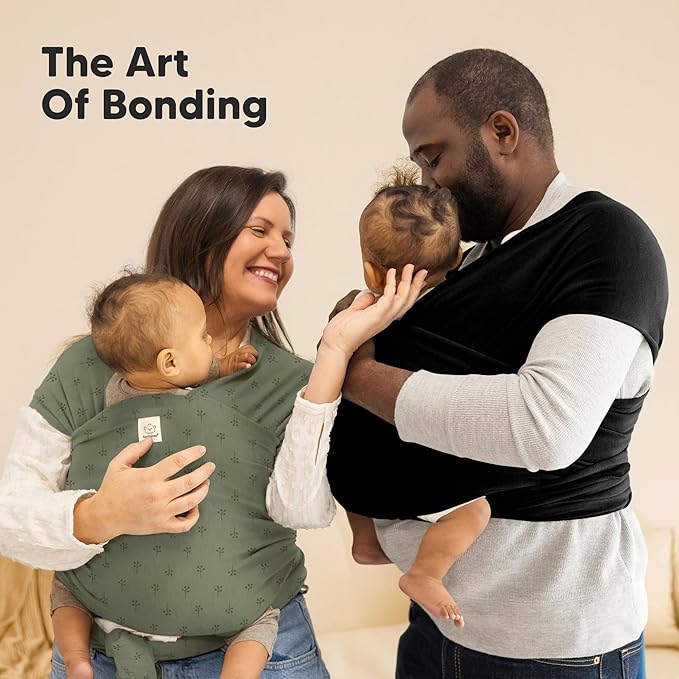 KeaBabies Baby Wrap Carrier - All in 1 Original Baby Carrier Newborn to Toddler Sling, Easy to Wear, Hands Free Bonding, Lightweight, Breathable Infant Wraps (Forest)-CubbioJoy