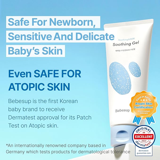 BEBESUP- 베베숲 Instant - Cooling Relief Baby Soothing Gel | Korean Skincare for Sensitive & Atopic Skin 3-Sec Cooling Effect Clinically Tested Hypoallergenic Dermatologist Approved 6.76 fl oz-CubbioJoy