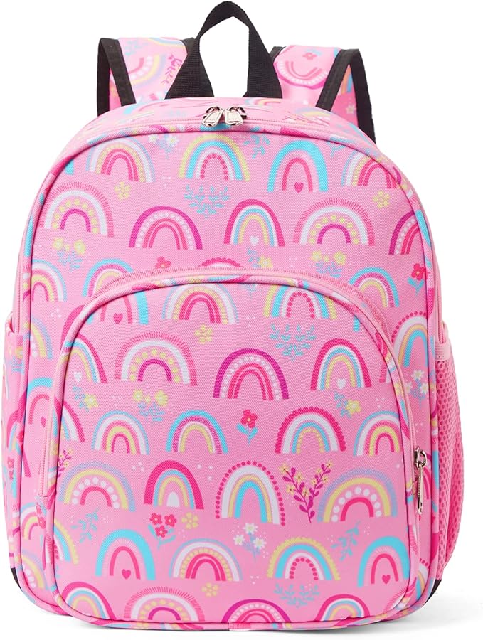 CLUCI Kids Backpack for Girls Toddler Backpack for Preschool Kindergarten Child Cute Daycare School Bookbag Travel Pink Rainbow-CubbioJoy
