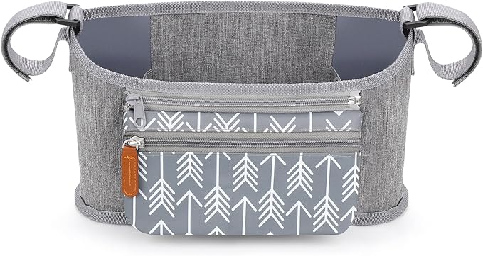 Accmor Universal Stroller Organizer with Detachable Phone Bag, Stroller Bag Caddy Organizer Stroller Accessories for Uppababy, Baby Jogger, Nuna, Doona, Britax Strollers-CubbioJoy