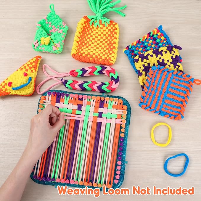 IQKidz 224 PCS Loom Loops Refill for Potholder Weaving Loom Kit Toys, Elastic DIY Arts and Crafts Loops Supplies for Kids Beginners, Perfect Birthday Gifts for 5 6 7 8-12 13 Year Old Girls-CubbioJoy