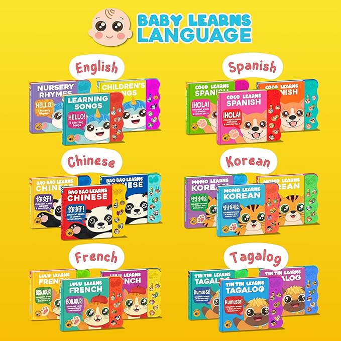 Children's Songs: Musical Toys & Interactive Sound Book for Toddlers 1-3, Baby’s First Year Music Book Gift, Singing Book for 1 Year Old Toddler & Kids, Nursery Rhymes Musical Books & Educational Toy-CubbioJoy