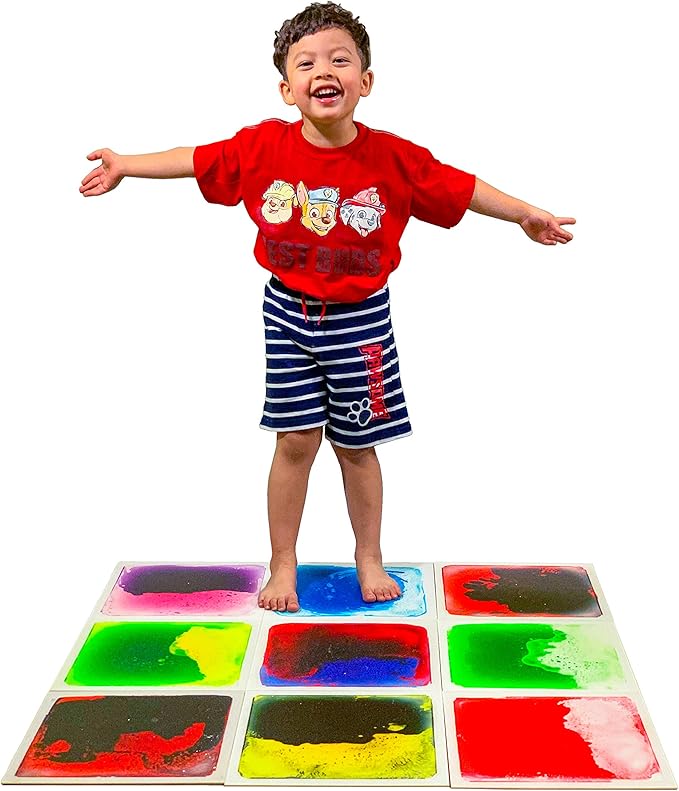 Art3d Liquid Fusion Activity Play Centers for Children, Toddler, Teens, 12" X 12" Pack of 9 Tiles-CubbioJoy