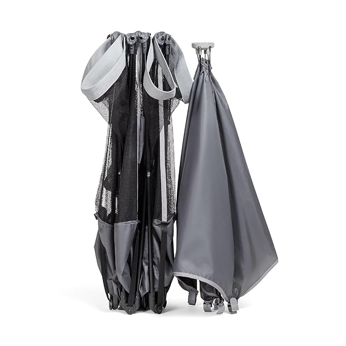 Baby Delight Go with Me Eclipse Deluxe Portable Playard | Playpen | Sun Canopy | Indoor and Outdoor | Ultra Padded Nylon Floor | Grey-CubbioJoy