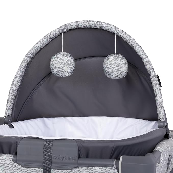 Baby Trend Nursery Den Playard with Snooze Pod and Flip Over Changer, Diamond Sage-CubbioJoy