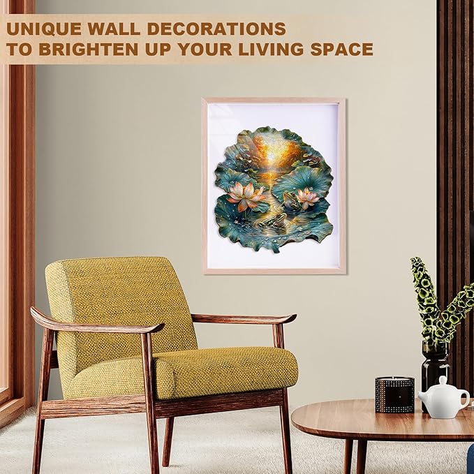 Jigfoxy Wooden Puzzles for Adults, Lotus Wood Puzzles Adult, Unique Animal Shape Wooden Jigsaw Puzzles for Adults, Birthday Gifts for Puzzle Lovers, Family, Friend (S-8.5 * 7.9in-100pcs)-CubbioJoy