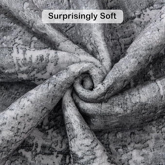 Kelarea Living Room Rug, 6x9 Area Rug Modern Abstract Washable Rugs, Black Non Slip Low Pile Carpet, Stain Resistant Large Rugs for Bedroom, Dining Room, College Dorm, Home Office-CubbioJoy