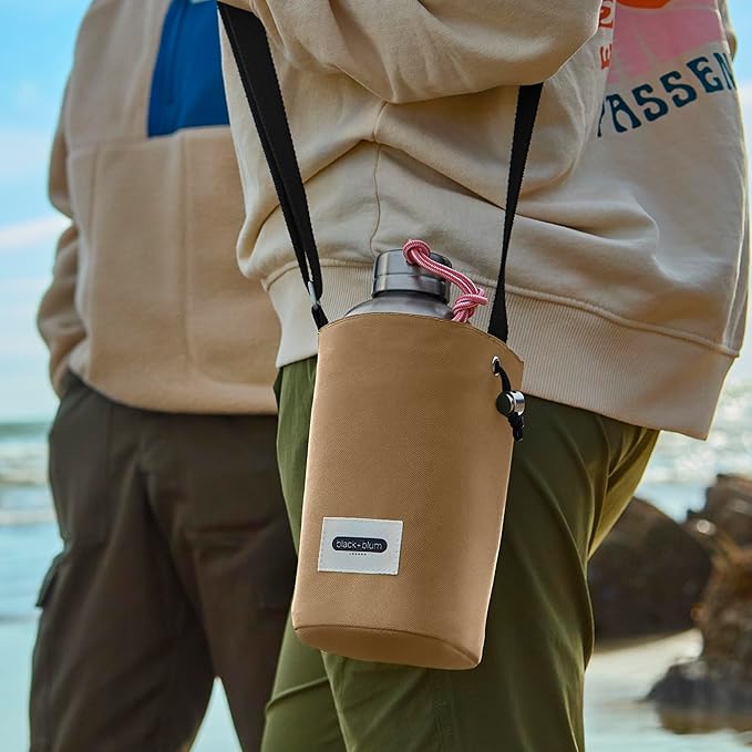 BLACK + BLUM Insulated Bottle Bag - For Adults and Kids - Made with Recycled PET and BPA Free - Bottle Bag for On The Go, Clay-CubbioJoy