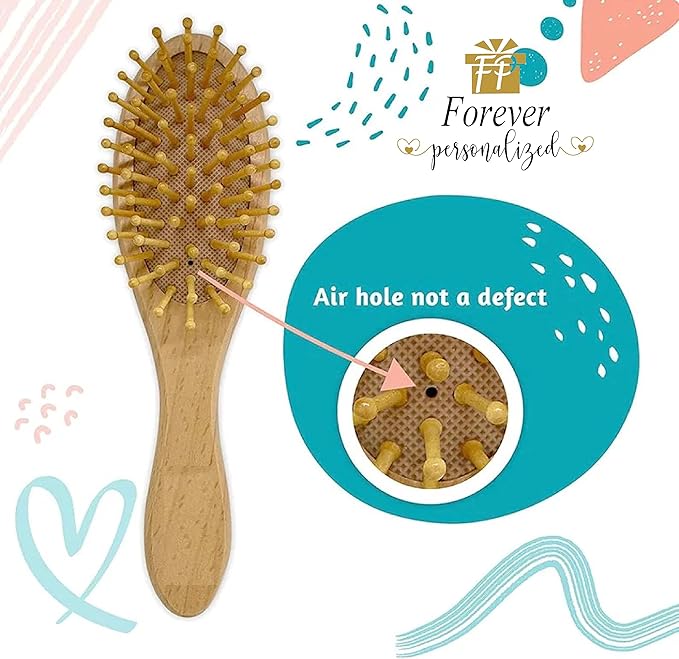 Custom Wooden Baby Brush Set | Personalized Wooden Baby Brush | Personalized Baby Gift Girls | Personalized Baby Gifts | Baby Brush and Comb Set | Custom Baby Gifts | Personalized Gifts-CubbioJoy