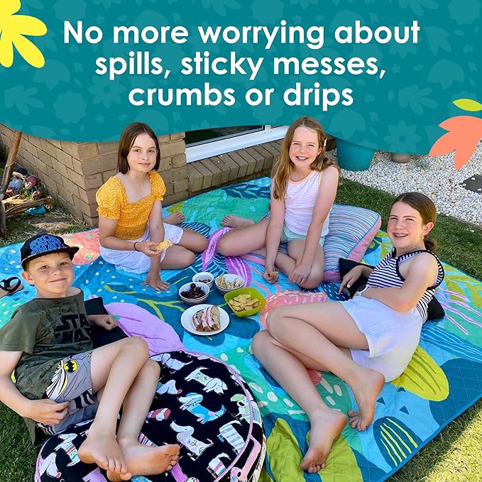 Jumbo Picnic Rug, Premium Large Picnic Mat, 6'7" x 6'7", Outdoor Waterproof Picnic Blanket Beach Mat, Foldable & Waterproof, Picnic Blankets Ideal for Beach & Park, Outdoor Blanket-CubbioJoy