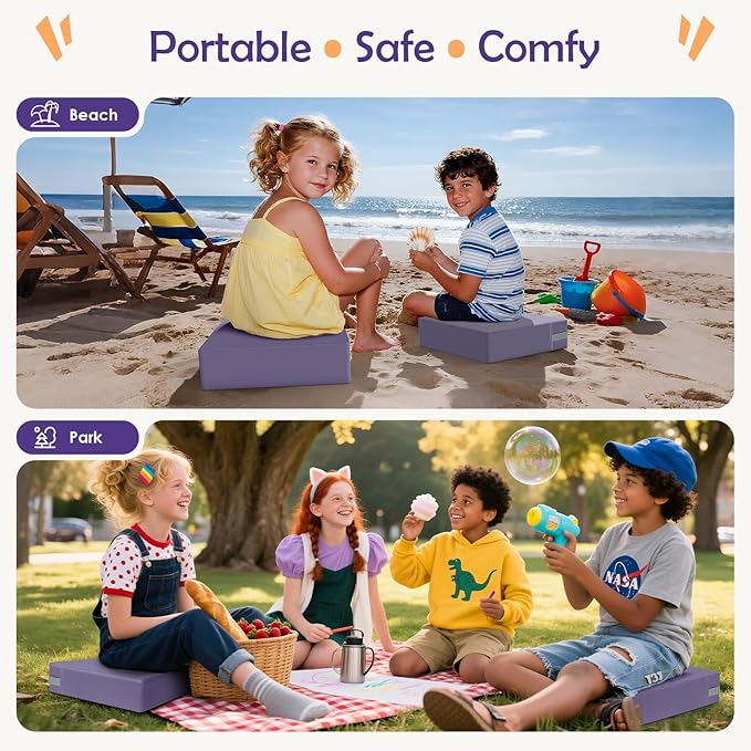 Booster Seat for Kitchen Chair with Comfy Backrest and Adjustable Safety Buckles,Non-Slip Kid Toddler Booster Seat for Dining Table,Portable PU Travel Baby Booster Increasing Cushion Chair-CubbioJoy