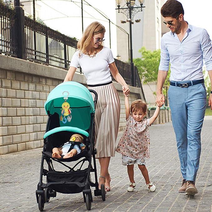 Baby Stroller Car Seat Toys for Infant with Teether Hanging Rattle, Clip on Stroller, Soft Plush Baby Toys for Boys and Girls 3-12 Months-CubbioJoy