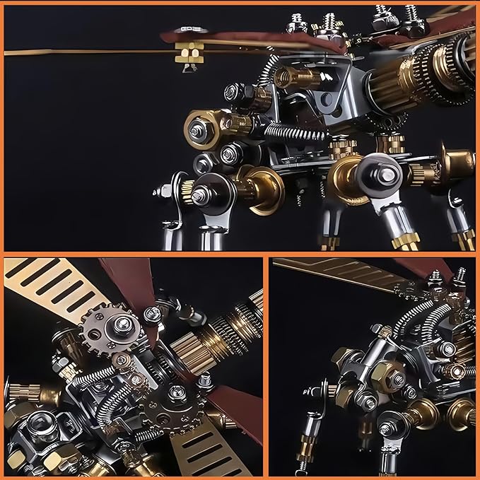 Adult 3D Metal Puzzle, Punk Insect Model Set, 3D Mechanical Insect Building Block Puzzle, Fun DIY Assembly, high-end Men's Gift. (Metal Dragonfly)-CubbioJoy