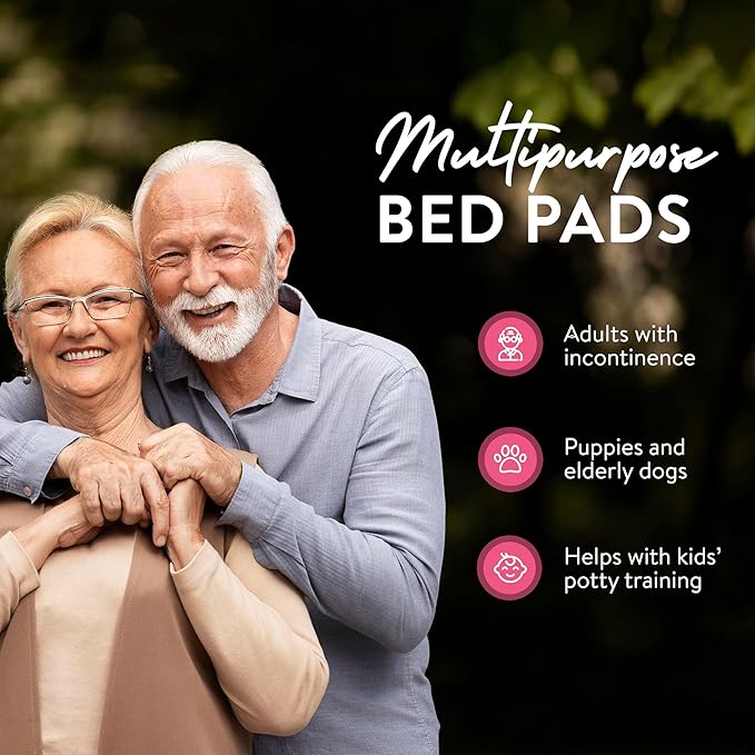 Inspire XL 36 x 36 Ultra Underpads Incontinence Bed Pads | Contemporary Modern Design | Hospital Bed Pads Disposable Adult Extra Large Chux Pads | Chucks Pads Disposable Adult | Medical Bed Linens.-CubbioJoy