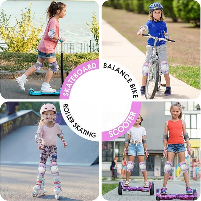 BOSONER Kids/Youth Knee Pad Elbow Pads for Roller Skates Cycling BMX Bike Skateboard Inline Rollerblading, Skating Skatings Scooter Riding Sports-CubbioJoy